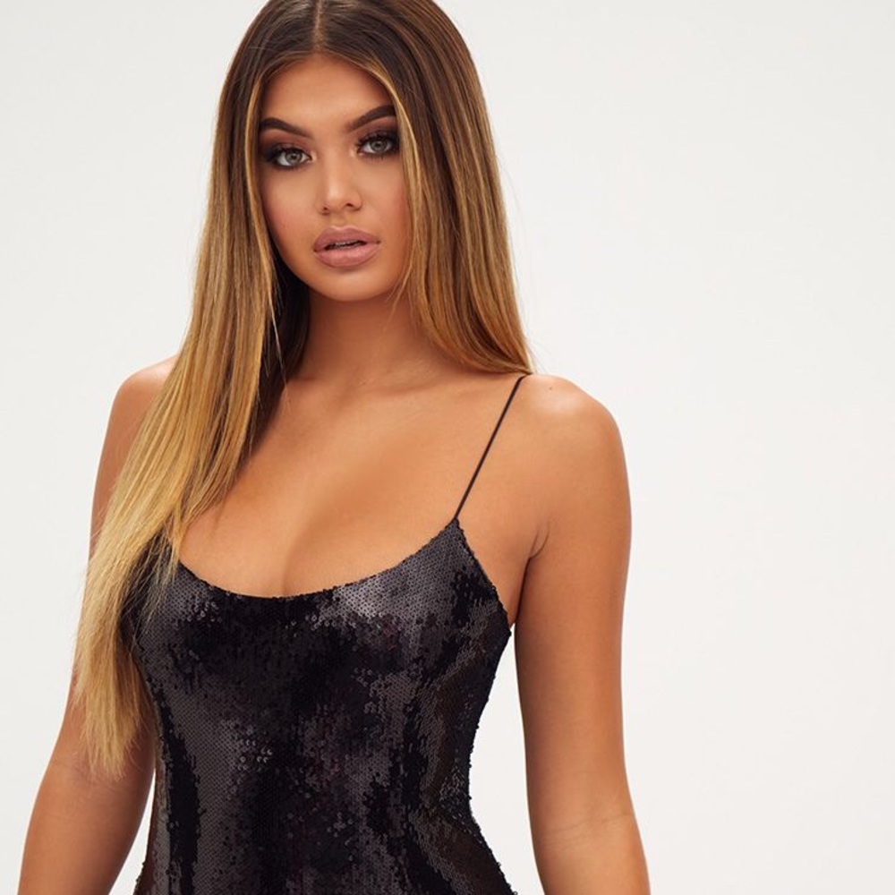 Strappy Sequin Bodycon Dress